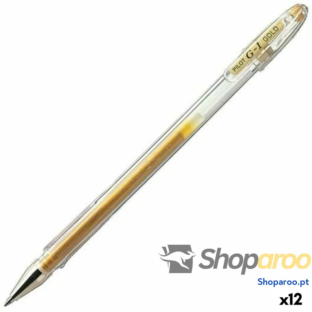 Caneta Roller Pilot G-1 Dourado 0,4 mm (12 Unidades)