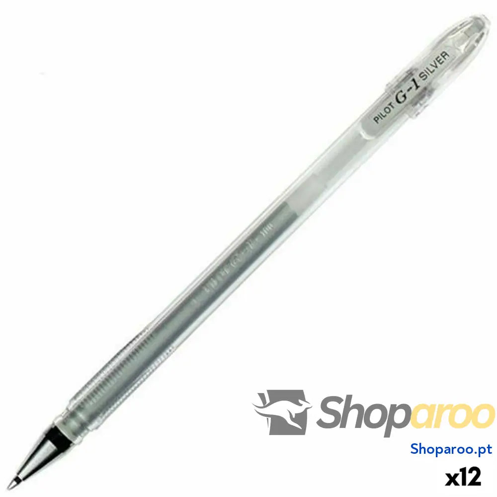 Caneta Roller Pilot G-1 Prateado 0,4 mm (12 Unidades)