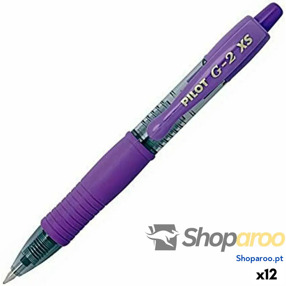 Caneta Roller Pilot G-2 XS Retrátil Violeta 0,4 mm (12 Unidades)