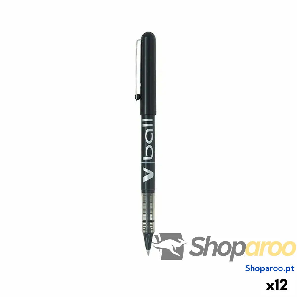 Caneta Roller Pilot V Ball 0,7 mm Preto (12 Unidades)