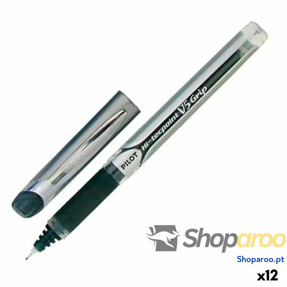 Caneta Roller Pilot V5 Grip Preto 0,3 mm (12 Unidades)
