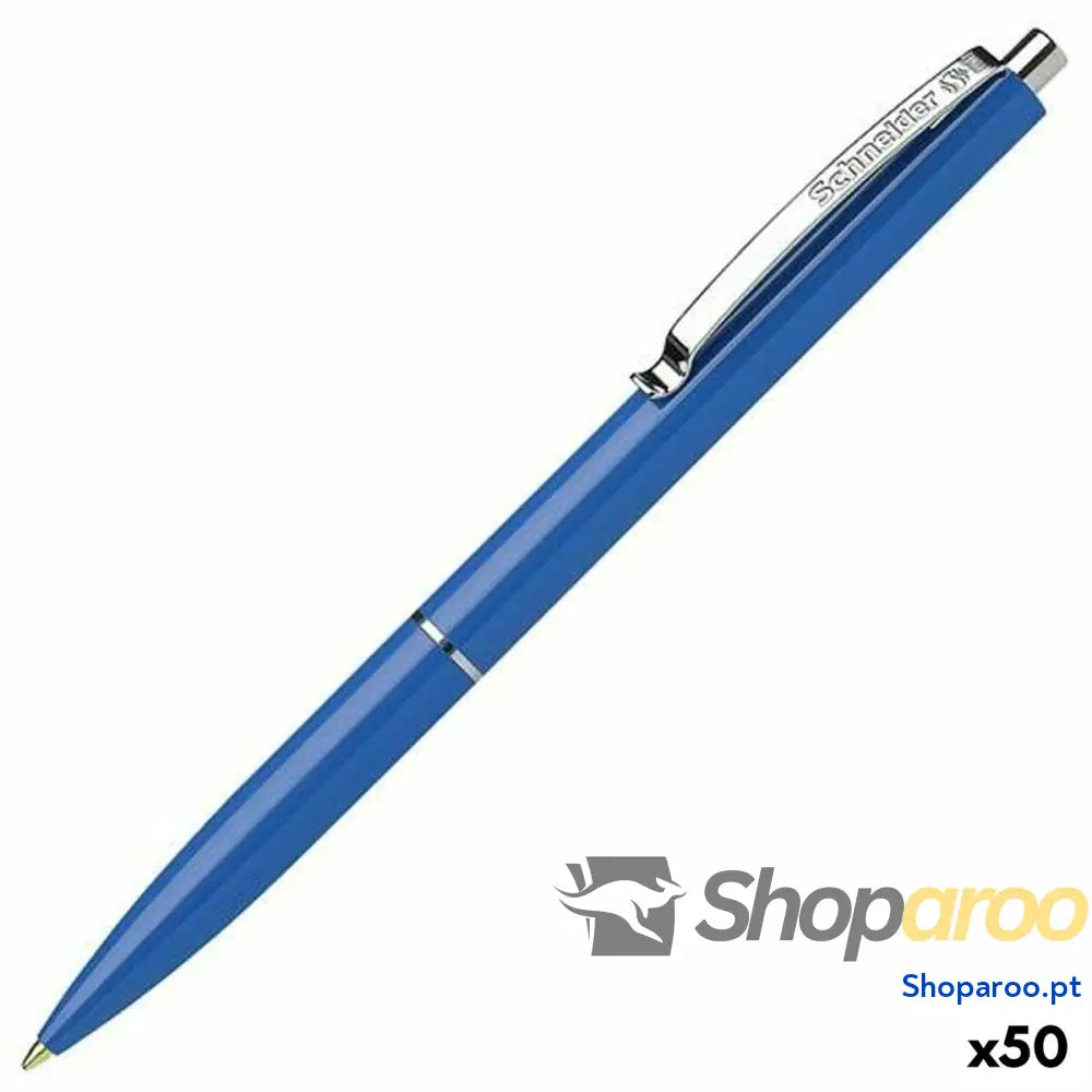 Caneta Schneider K15 Azul Com clip Recarregável (50 Unidades)