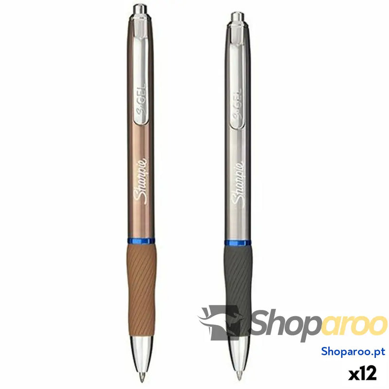 Caneta Sharpie SGEL Metallic Azul Prateado Cobre 0,7 mm (12 Unidades)
