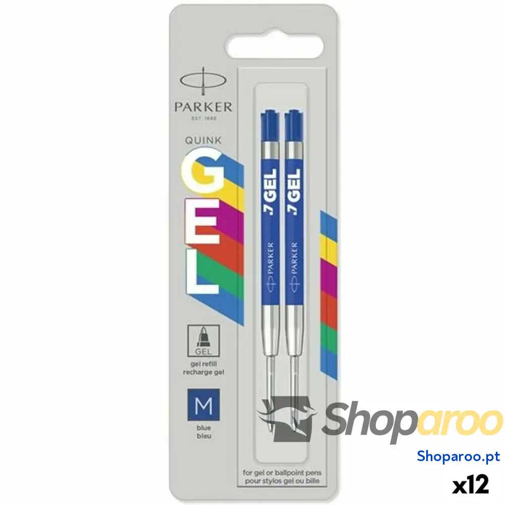 Caneta sobresselente Parker Jotter 2 Peças Azul (12 Unidades)