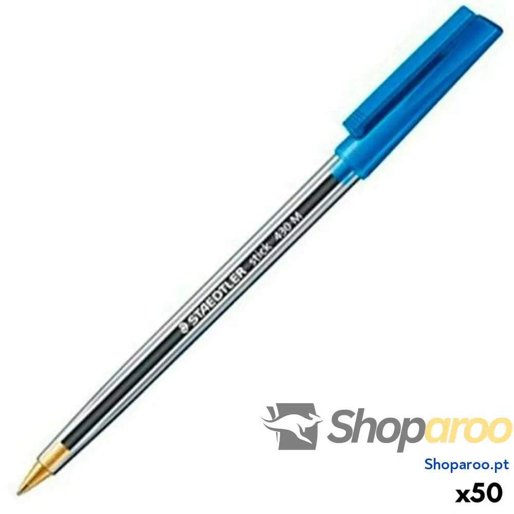 Caneta Staedtler Stick 430 Azul (50 Unidades)