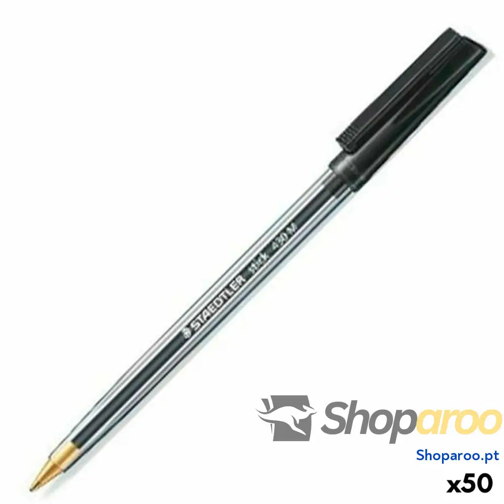Caneta Staedtler Stick 430 Preto (50 Unidades)