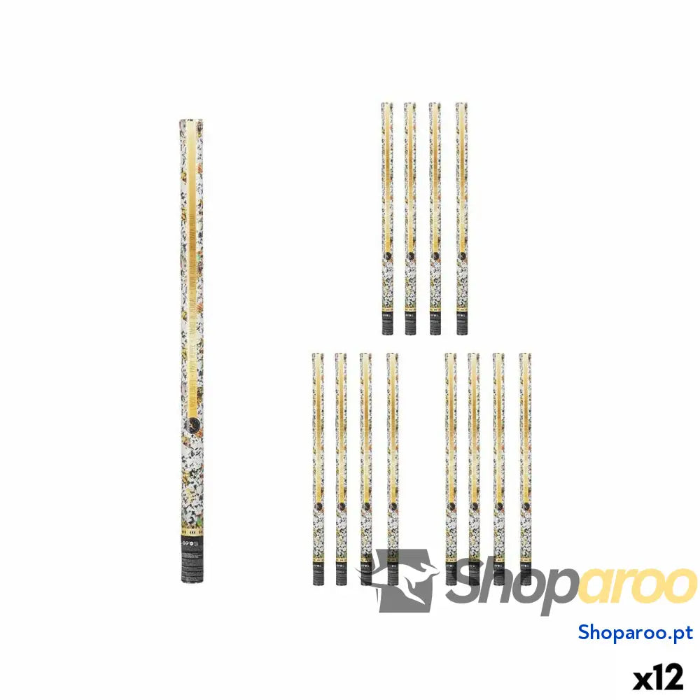 Canhão de confetti 9901 100 Multicolor Papel Cartão Plástico 5 x 99 cm (12 Unidades)