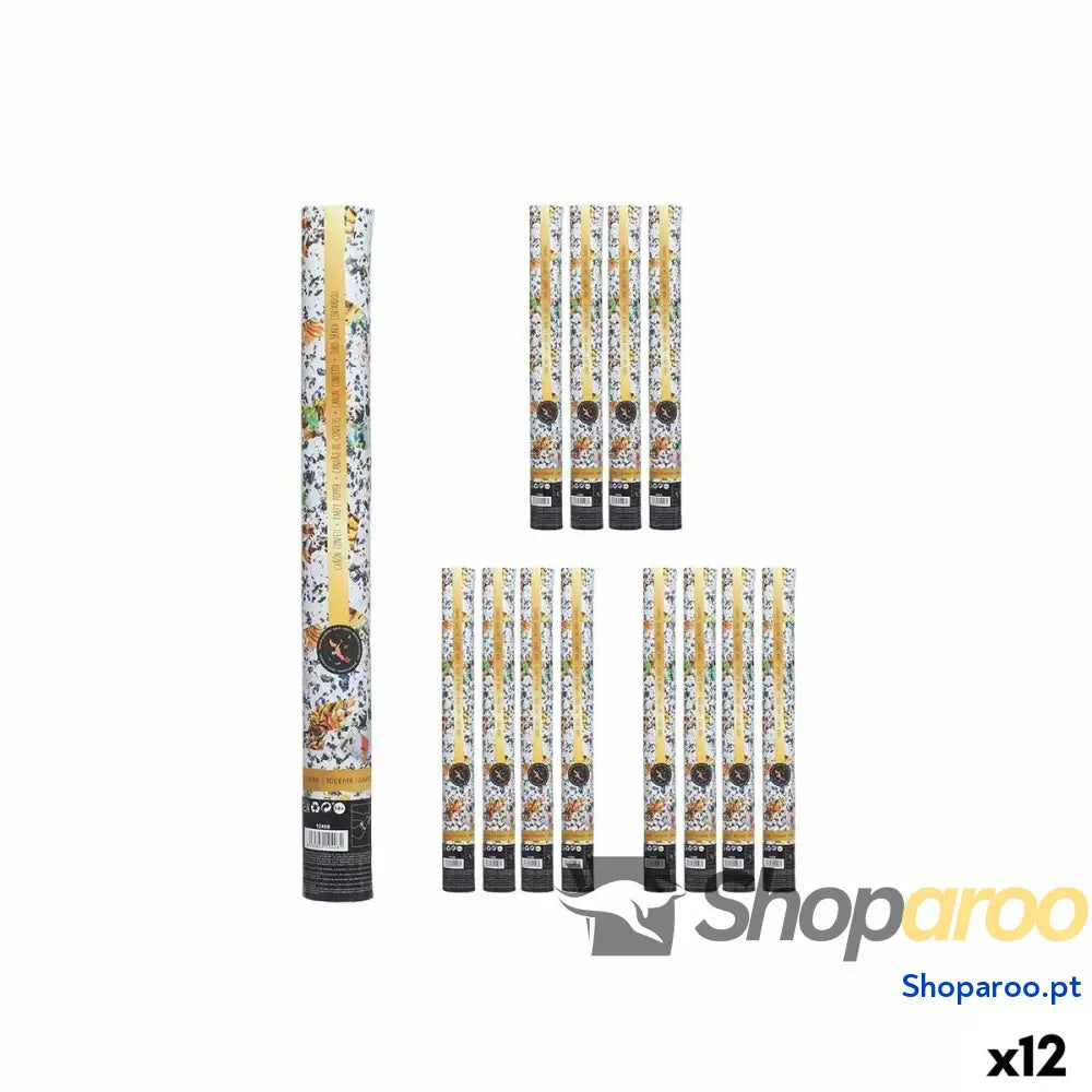 Canhão de confetti 9901 30 Multicolor Papel Cartão Plástico 5 x 28,5 cm (12 Unidades)