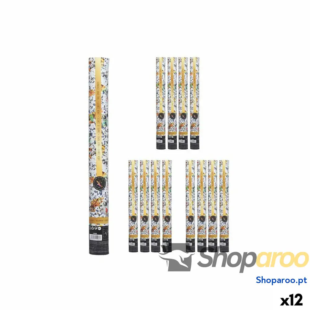 Canhão de confetti 9901 50 Multicolor Papel Cartão Plástico 5 x 48,5 cm (12 Unidades)
