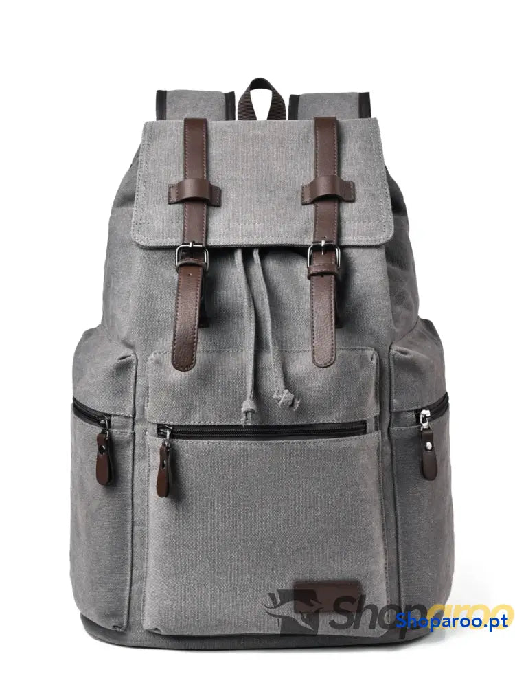 Canvas Backpack Bag with Buckle Straps