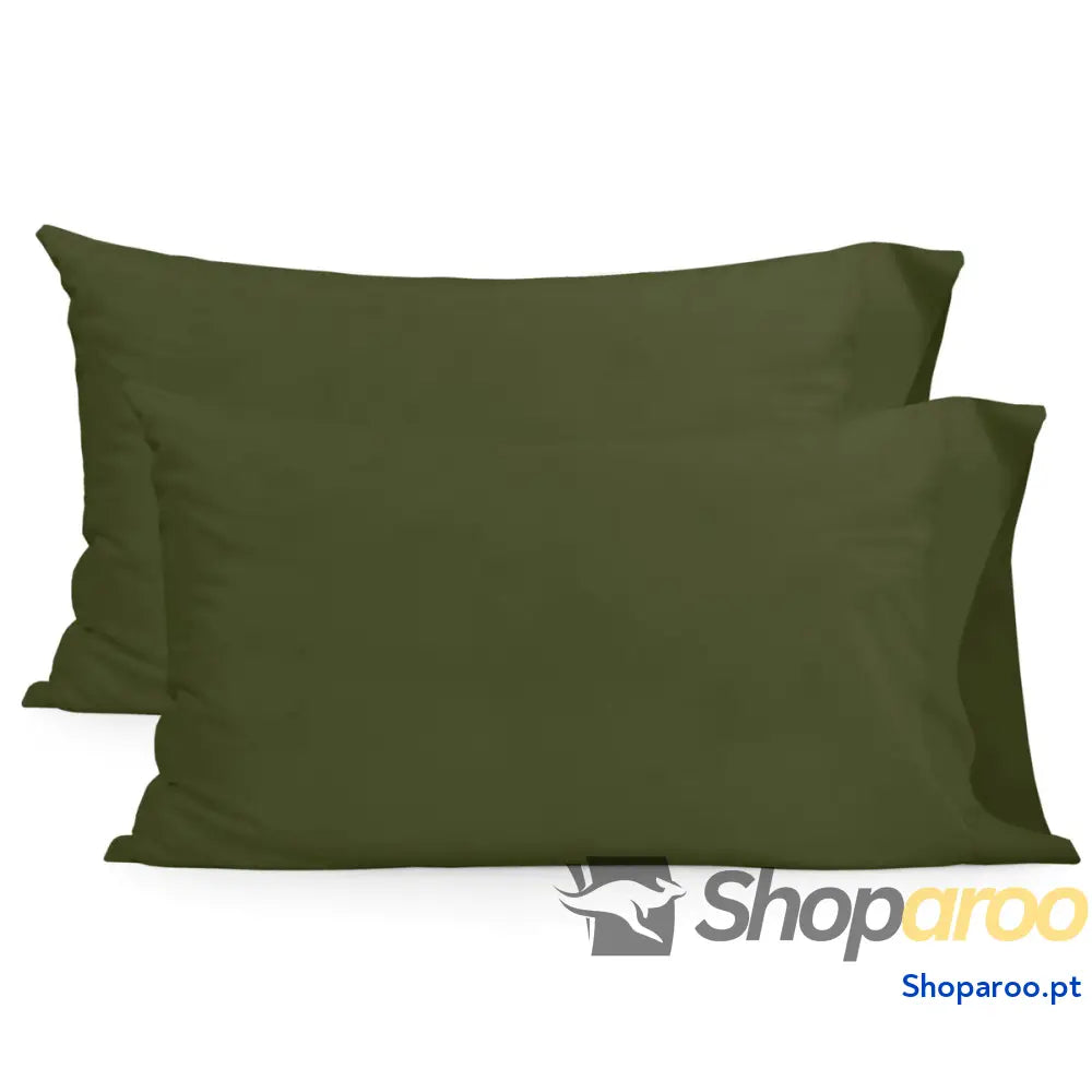 Capa de almofada HappyFriday Basic Verde 50 x 75 cm (2 Unidades)