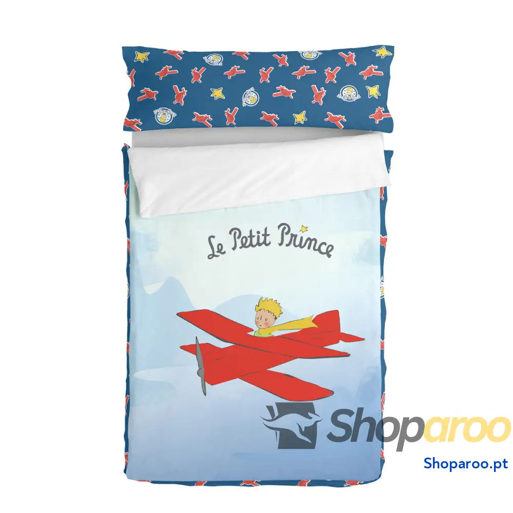 Capa de Edredão com Enchimento HappyFriday Le Petit Prince Son Avion Multicolor 105 x 200 cm