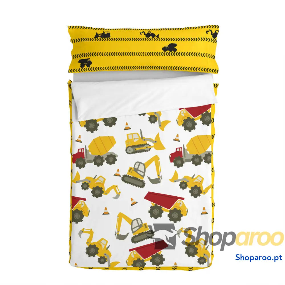 Capa de Edredão com Enchimento HappyFriday Mr Fox Machinery Multicolor 105 x 200 cm