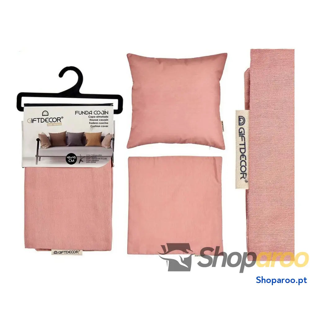 Capa de travesseiro Cor de Rosa 45 x 0,5 x 45 cm 60 x 0,5 x 60 cm