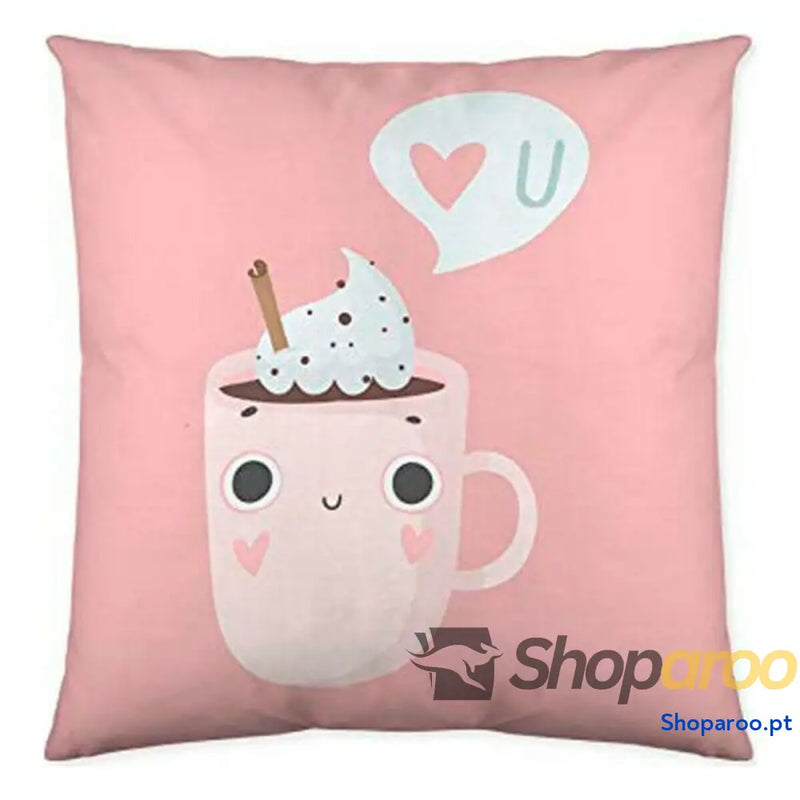 Capa de travesseiro Costura Funny Cups (50 x 50 cm)
