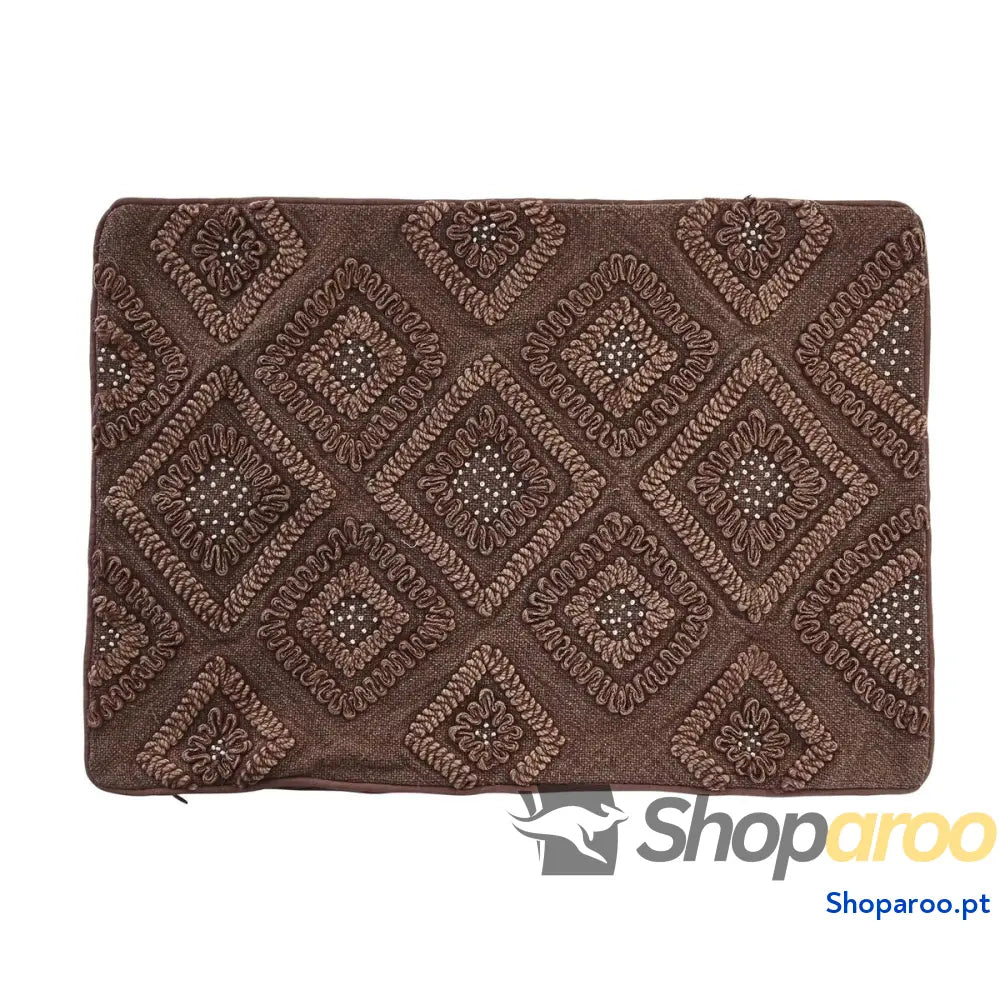 Capa de travesseiro DKD Home Decor 60 x 1 x 40 cm Castanho Losangos
