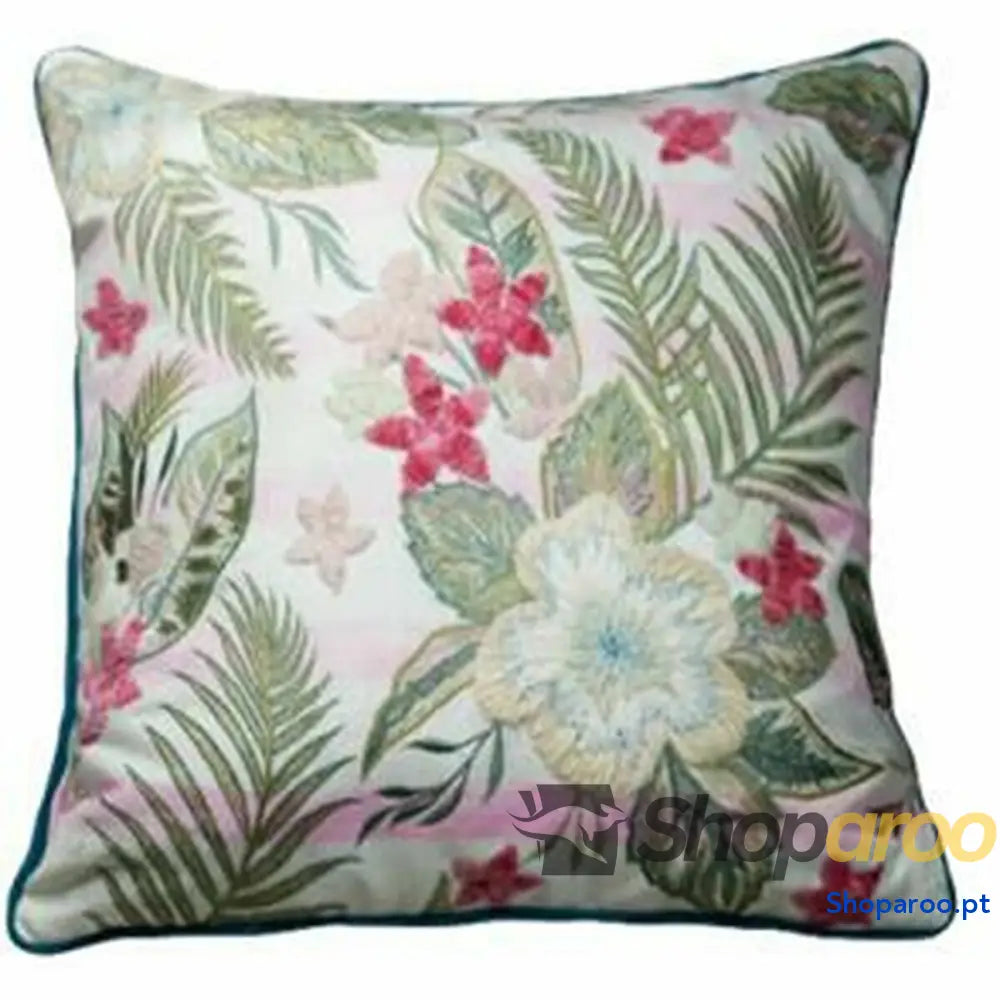 Capa de travesseiro DKD Home Decor 60 x 1 x 40 cm Cor de Rosa Verde Tropical