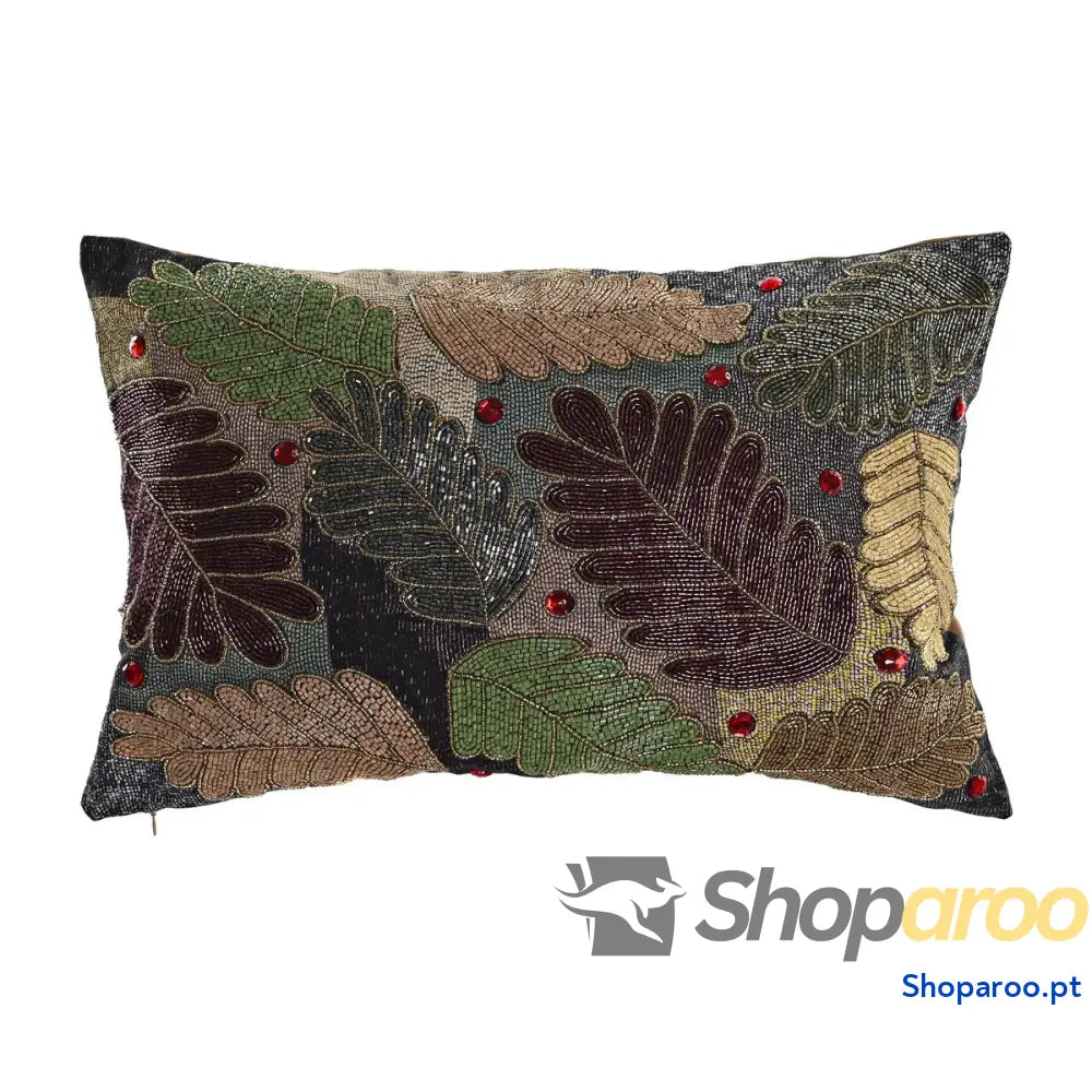 Capa de travesseiro DKD Home Decor 60 x 1 40 cm Folhas Multicolor