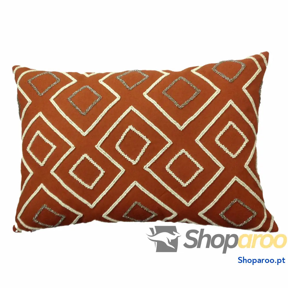Capa de travesseiro DKD Home Decor 60 x 1 x 40 cm Terracota Geométrico