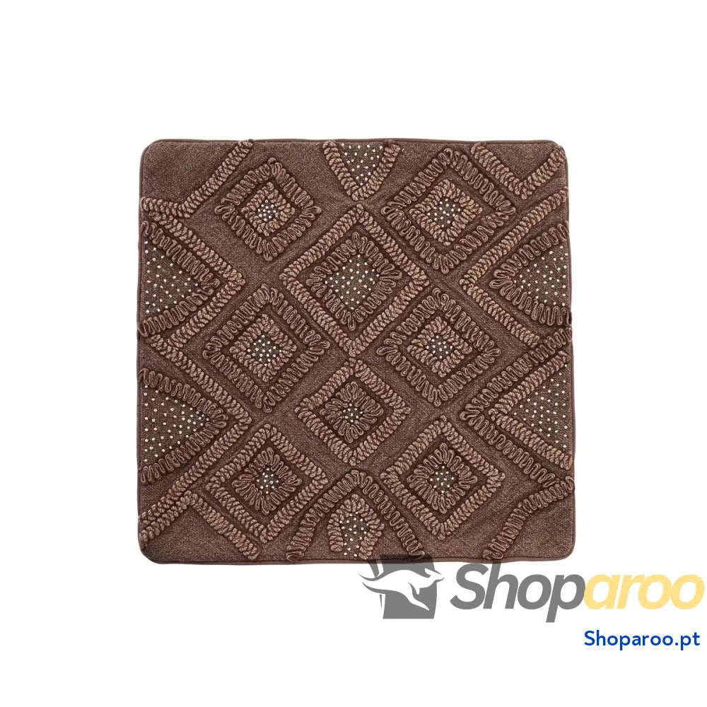 Capa de travesseiro DKD Home Decor Castanho Losangos 50 x 1 x 50 cm