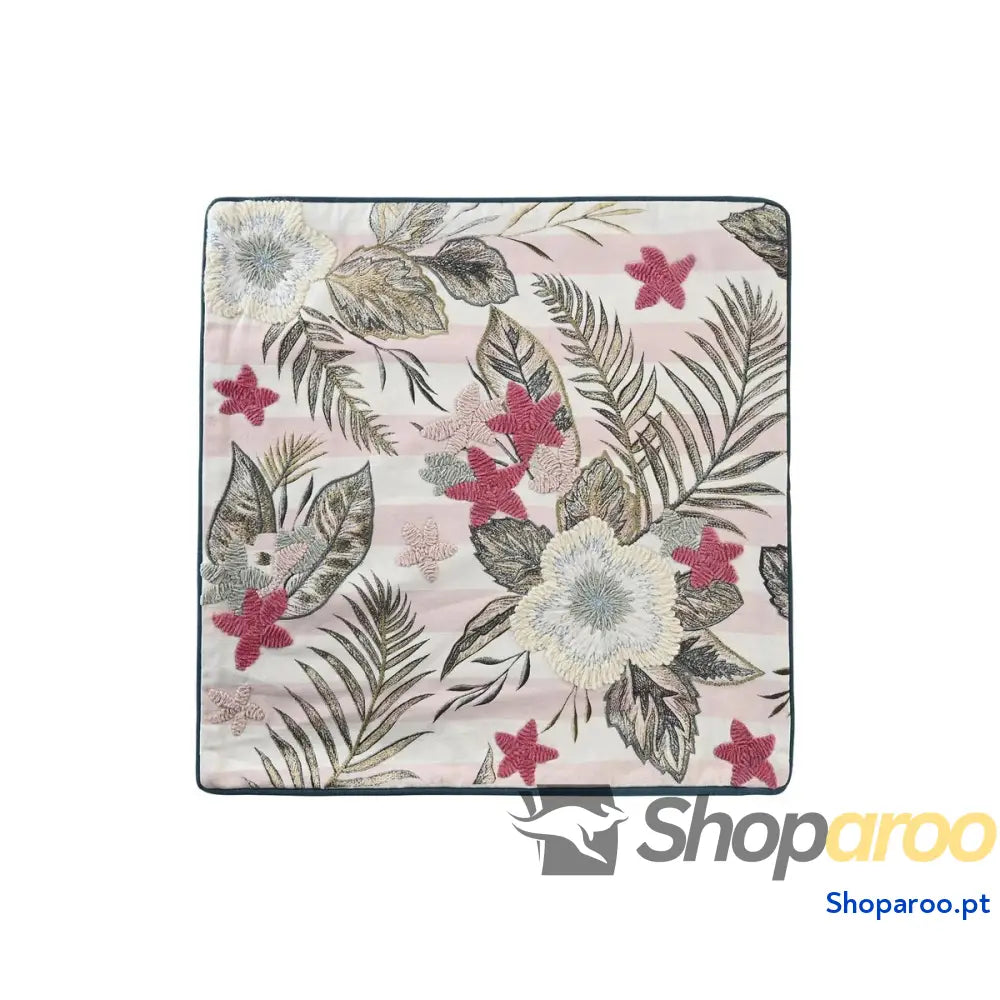 Capa de travesseiro DKD Home Decor Cor de Rosa Verde Tropical 50 x 1 x 50 cm