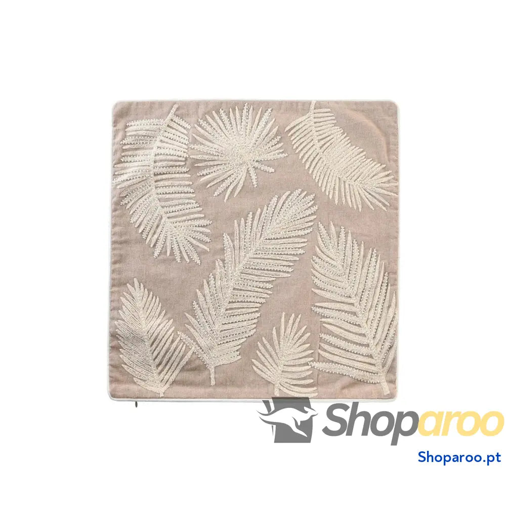 Capa de travesseiro DKD Home Decor Folhas Castanho 50 x 1 x 50 cm