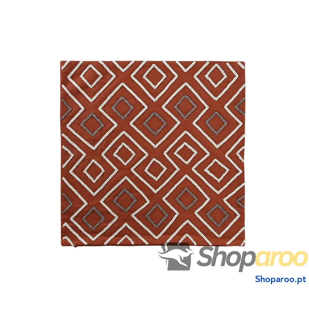 Capa de travesseiro DKD Home Decor Terracota Geométrico 50 x 1 x 50 cm
