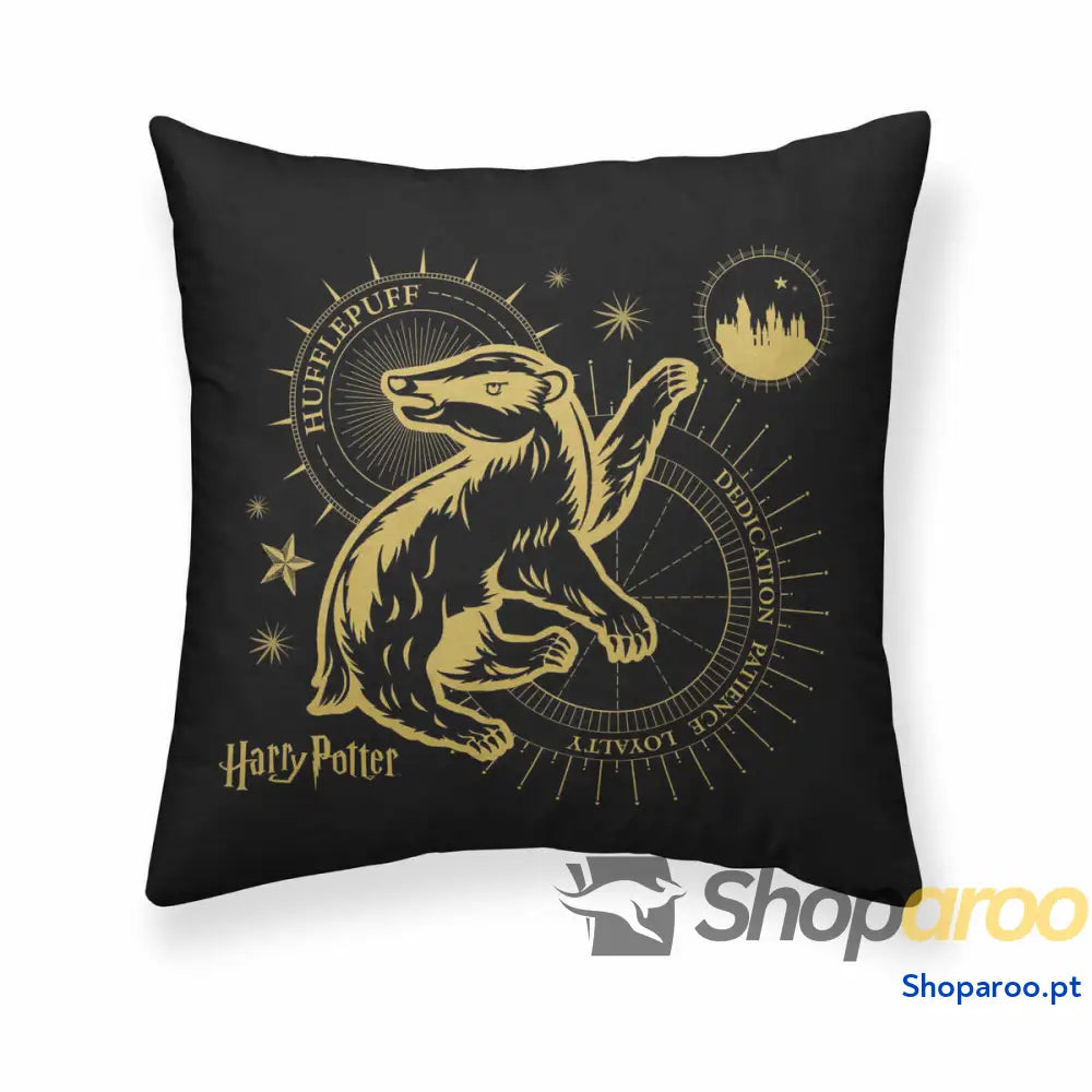 Capa de travesseiro Harry Potter Hufflepuff Preto Multicolor 50 x 50 cm