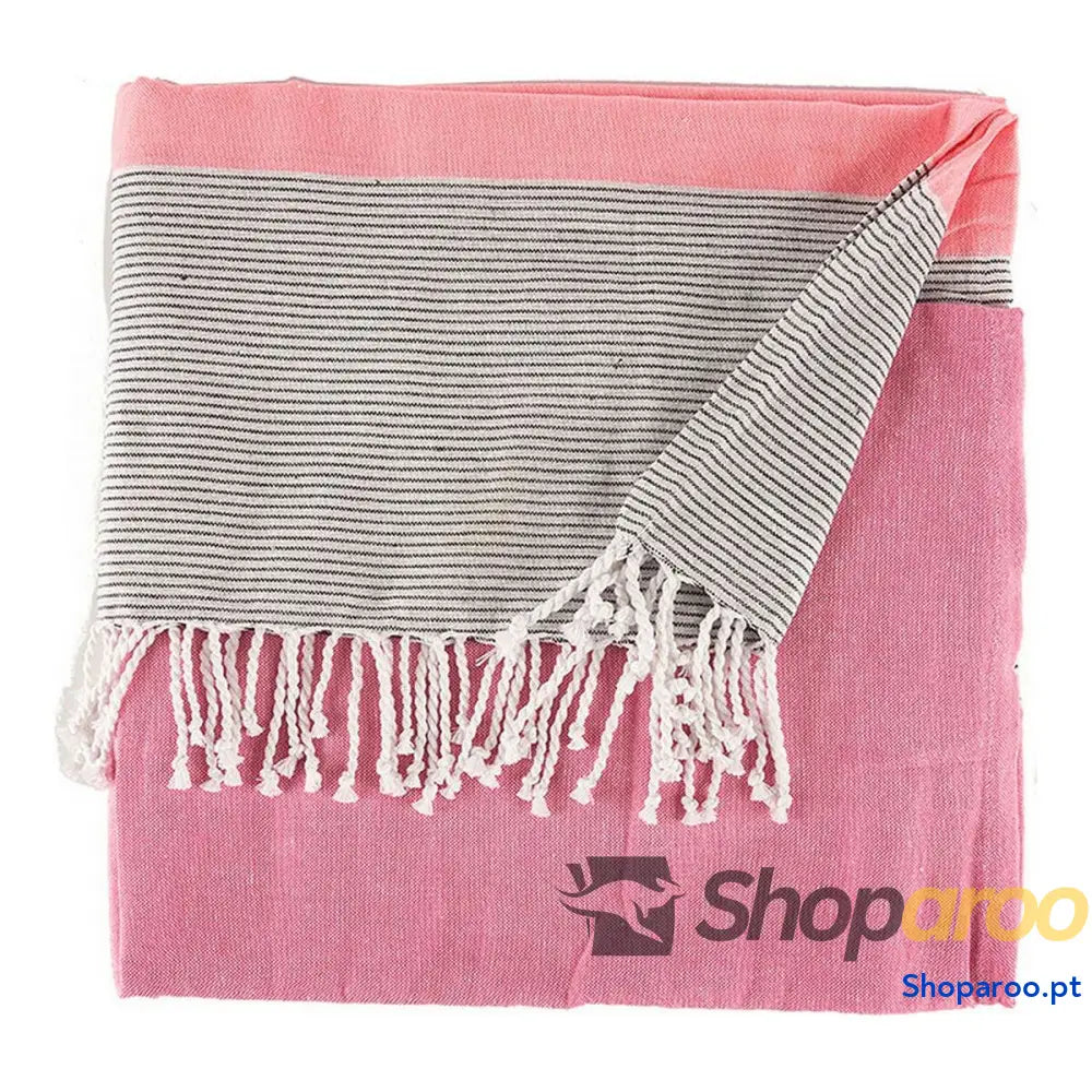Capa para Sofá Multiusos Riscas 160 x 200 cm Cor de Rosa