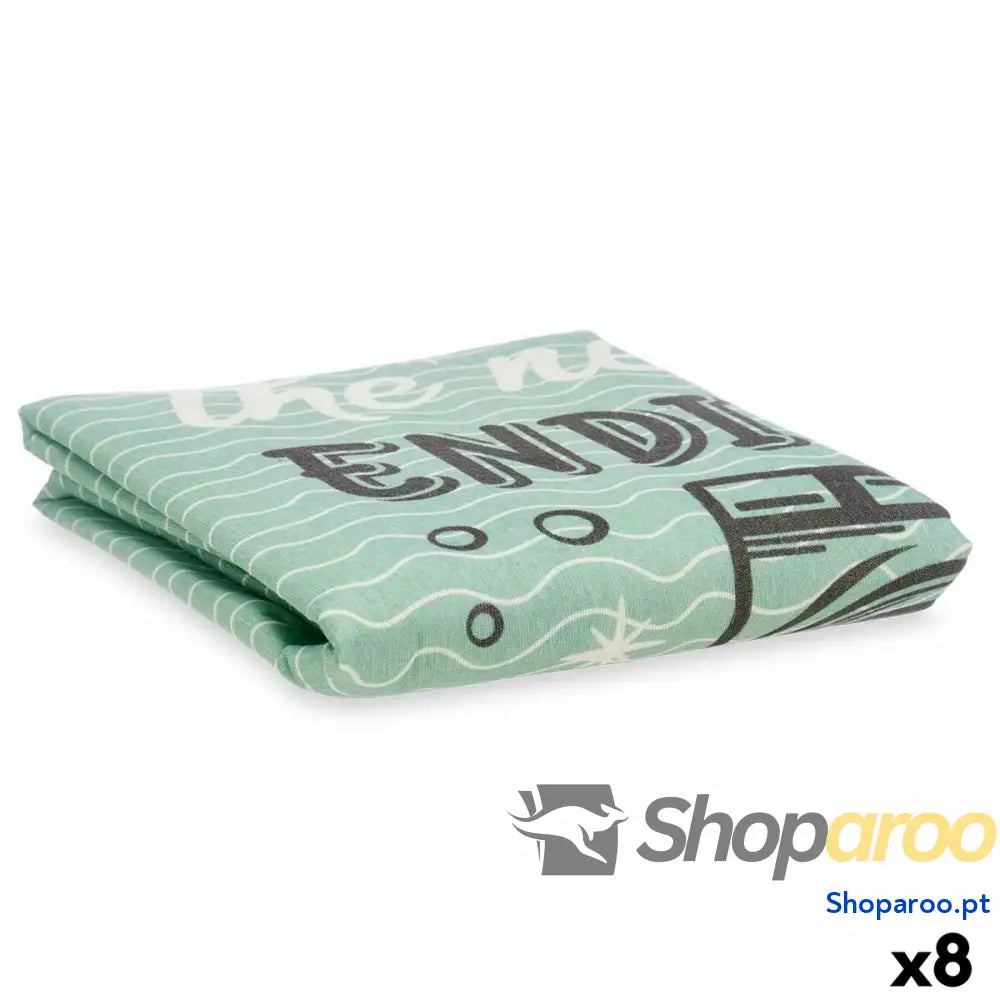 Capa para Tábua de Passar a Ferro Kipit 140X50 CYCLE Verde 140 x 50 cm Máquina lavar (8 Unidades)