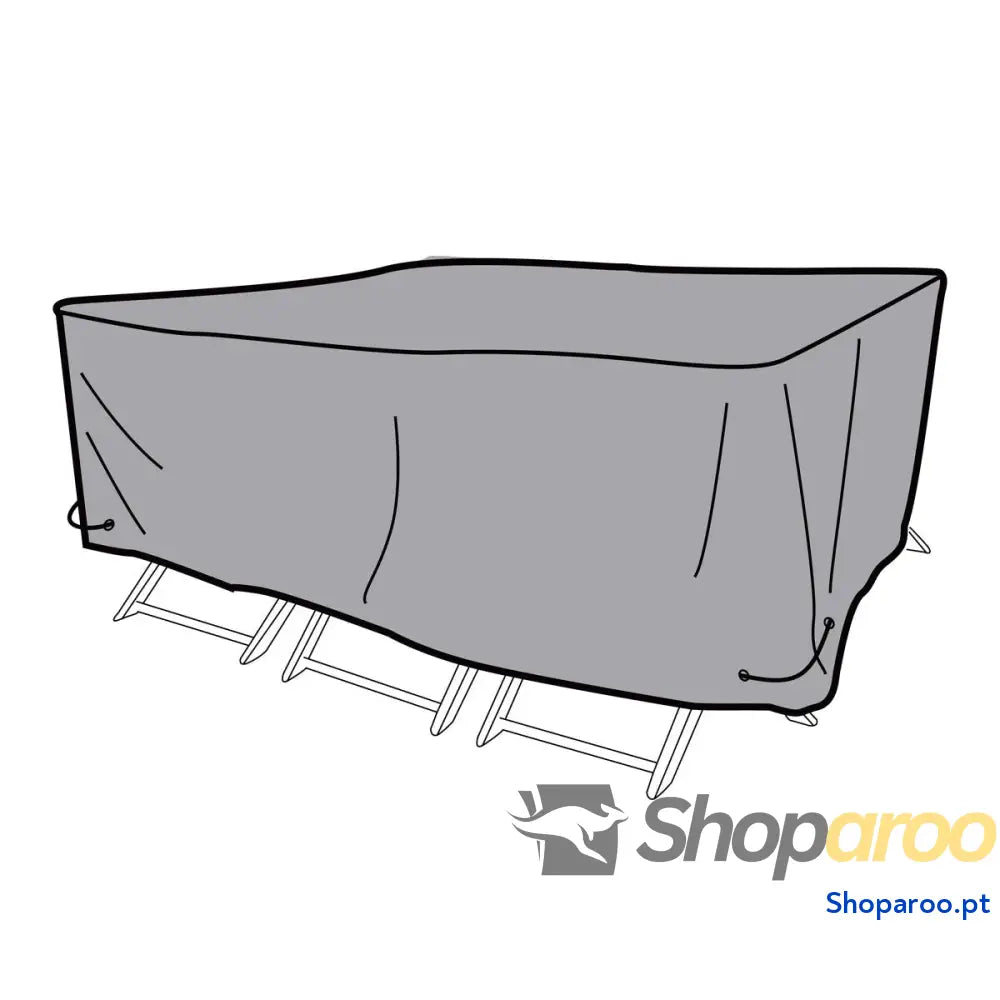 Capa Protetora DKD Home Decor Mesa Preto Alumínio Cinzento escuro (200 x 130 x 60 cm)