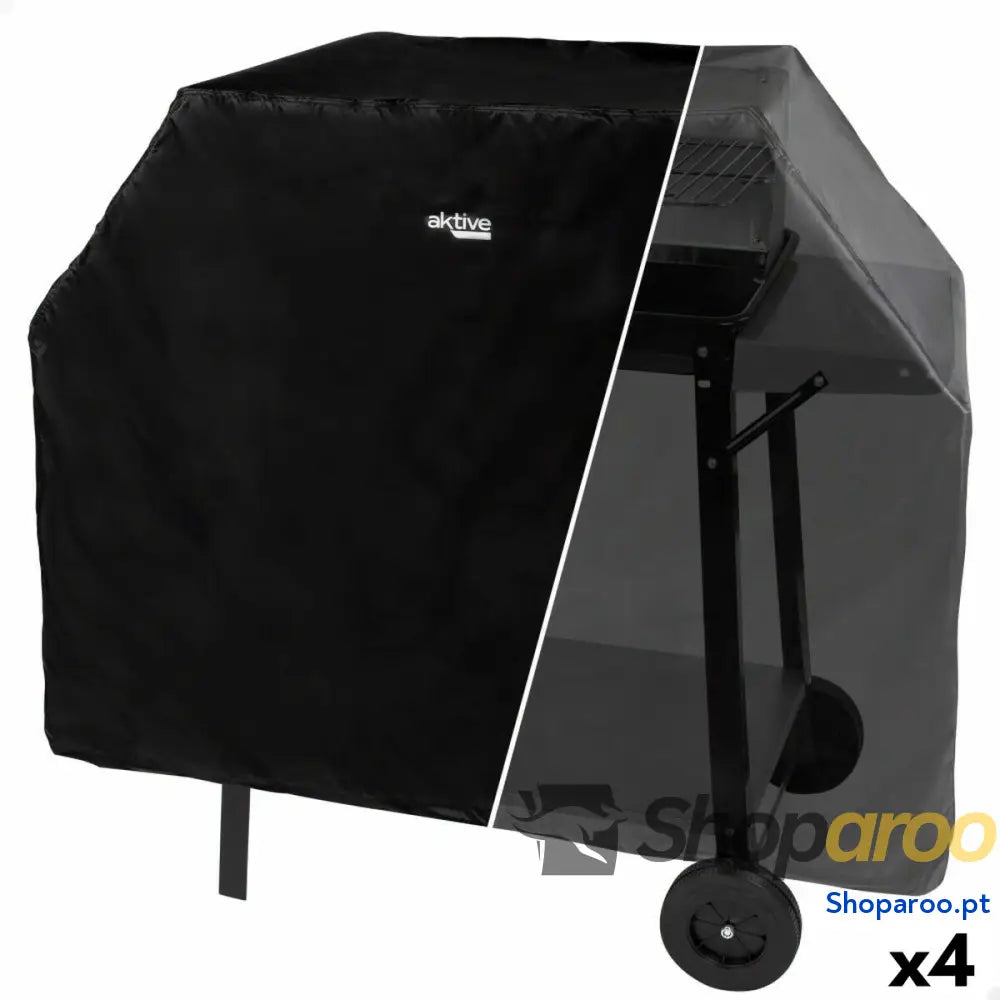 Capa Protetora para Churrasqueira Aktive Preto 4 Unidades 142 x 120 x 60 cm