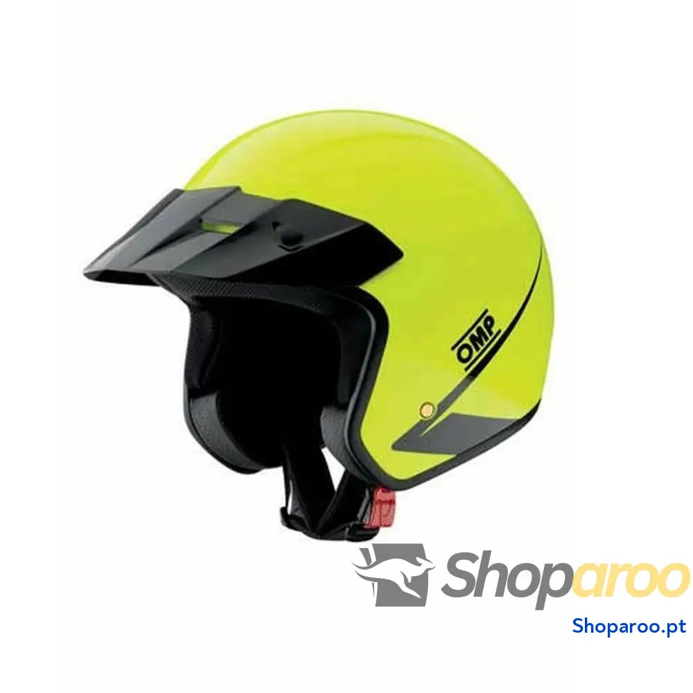 Capacete OMP star Amarelo Branco S