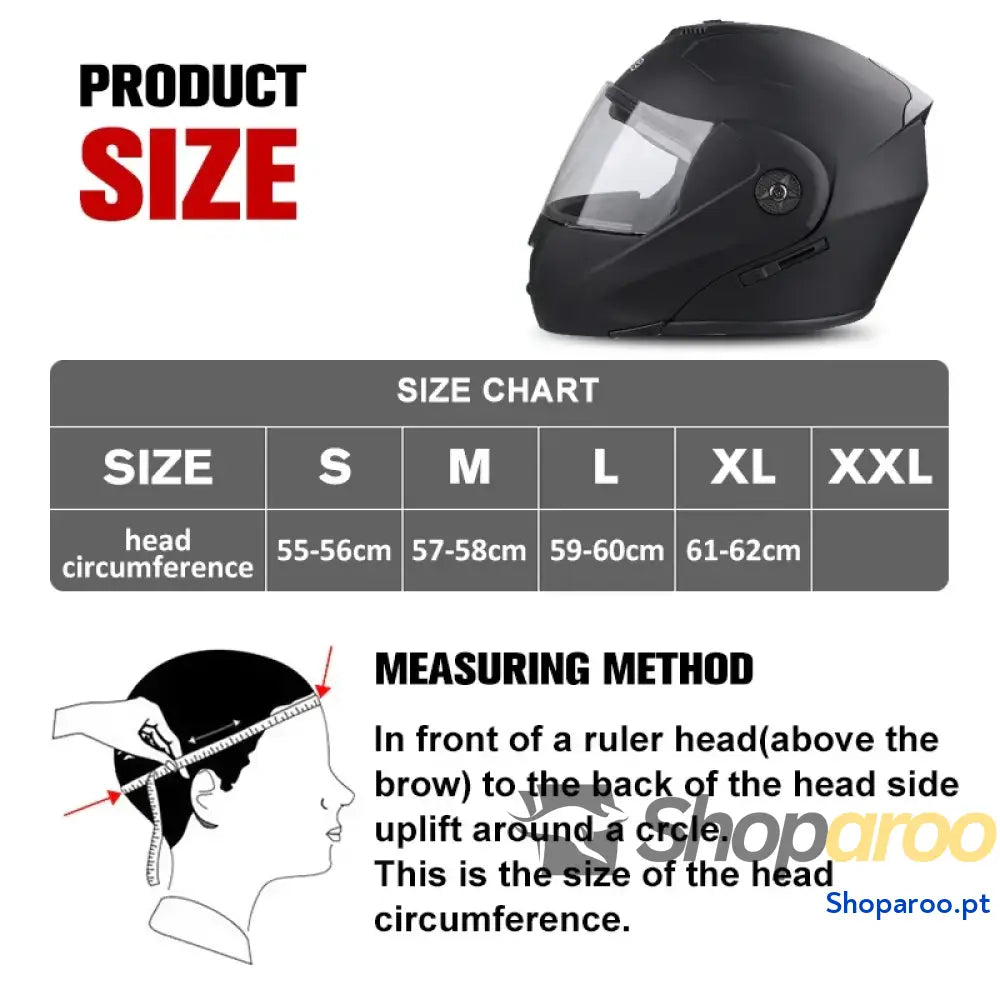 Capacete unissexo DOT modular flip-up com viseira dupla Uchoose