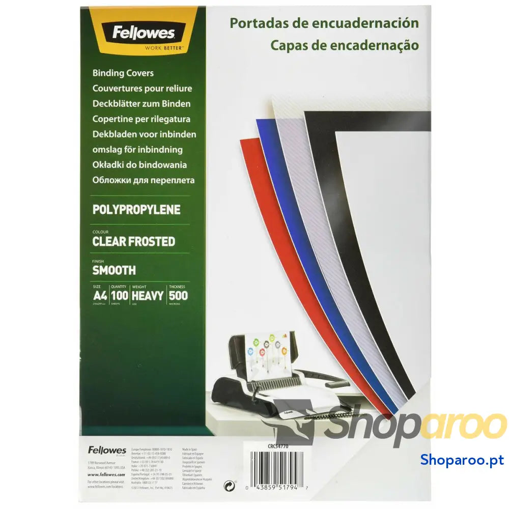 Capas de encadernação Fellowes 54770 Transparente A4
