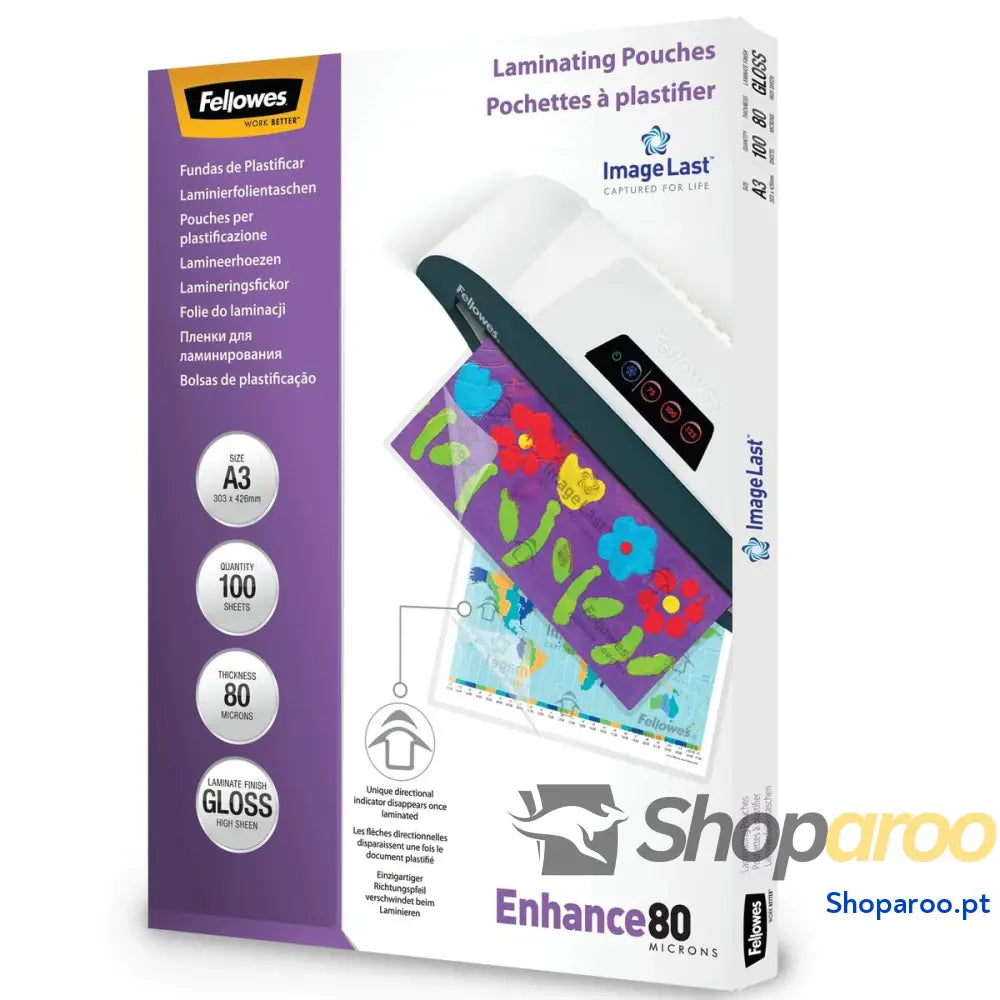 Capas de plastificar Fellowes 5306207 Transparente A3 (100 Unidades)