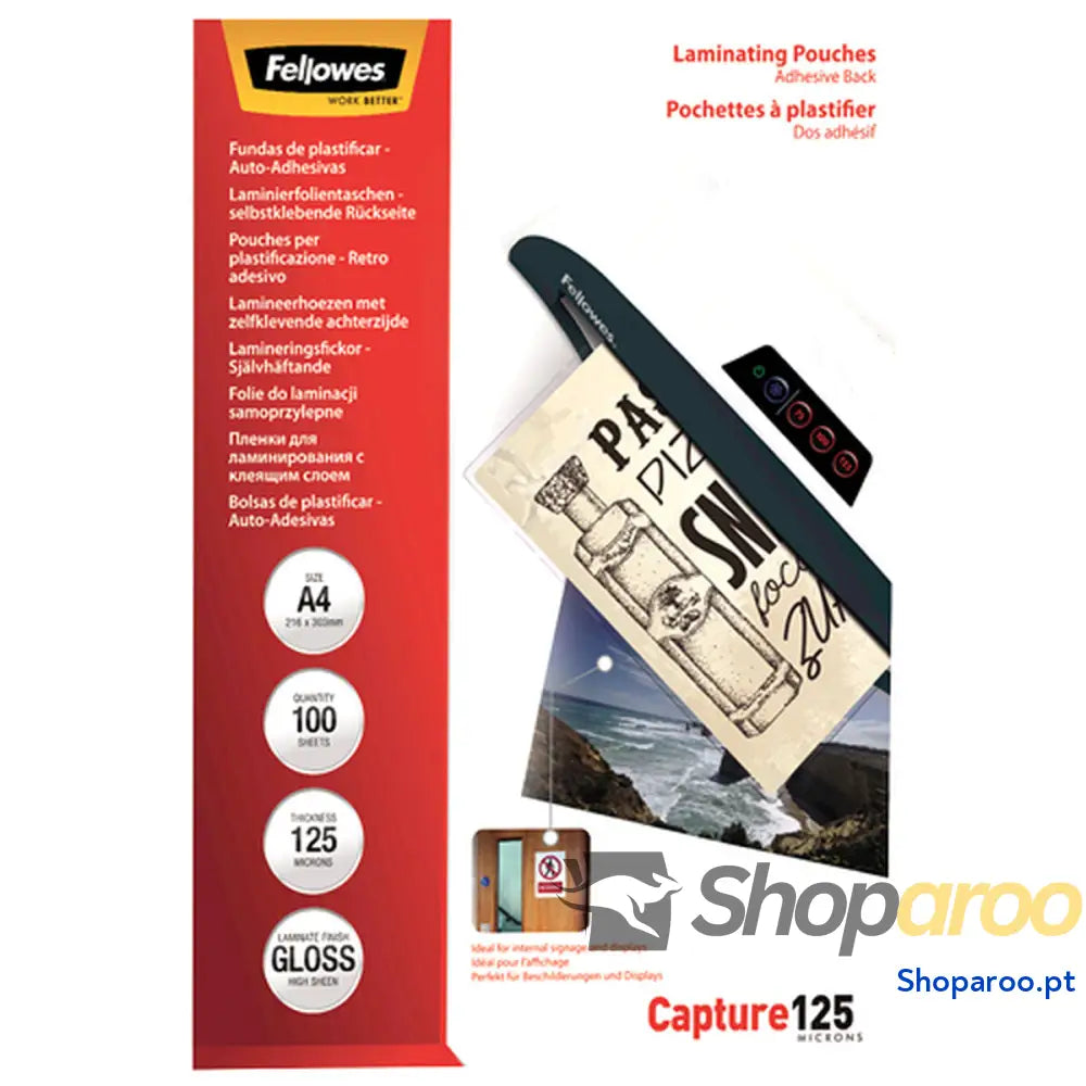Capas de plastificar Fellowes 5328901 Transparente A4 (100 Unidades)