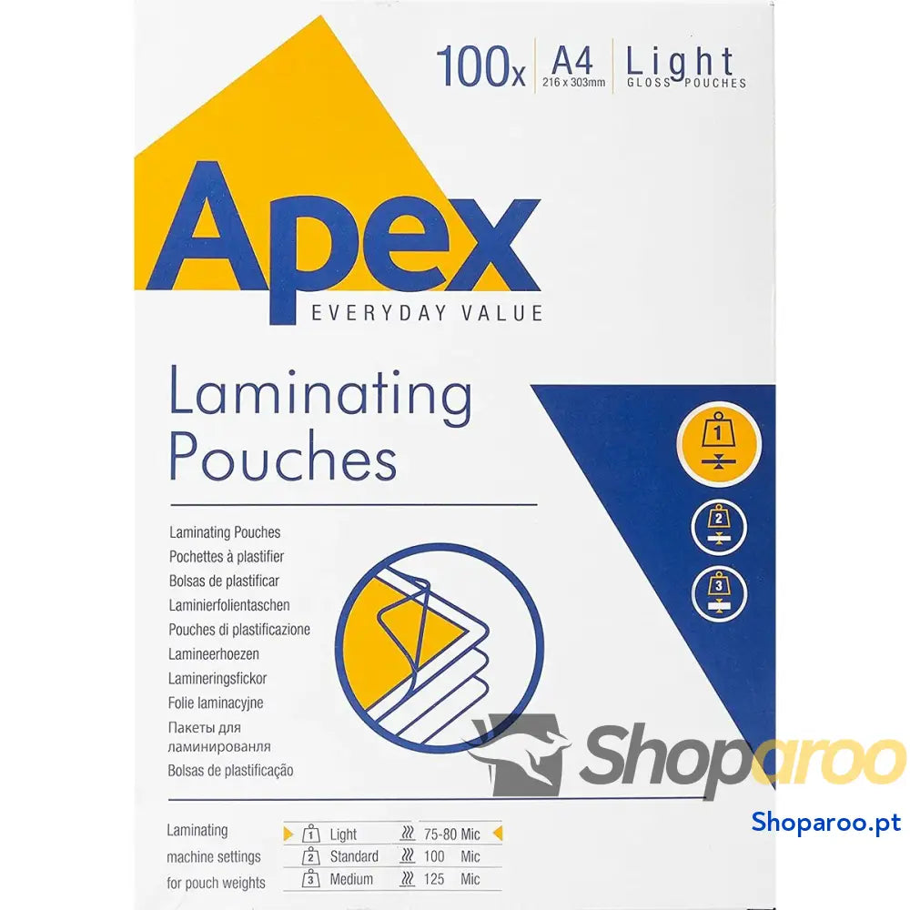 Capas de plastificar Fellowes Light 100 Unidades Transparente A4