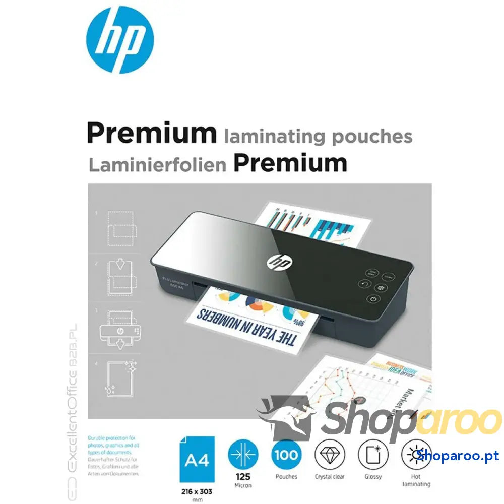 Capas de plastificar Hewlett Packard HPF9124A4125100 A4