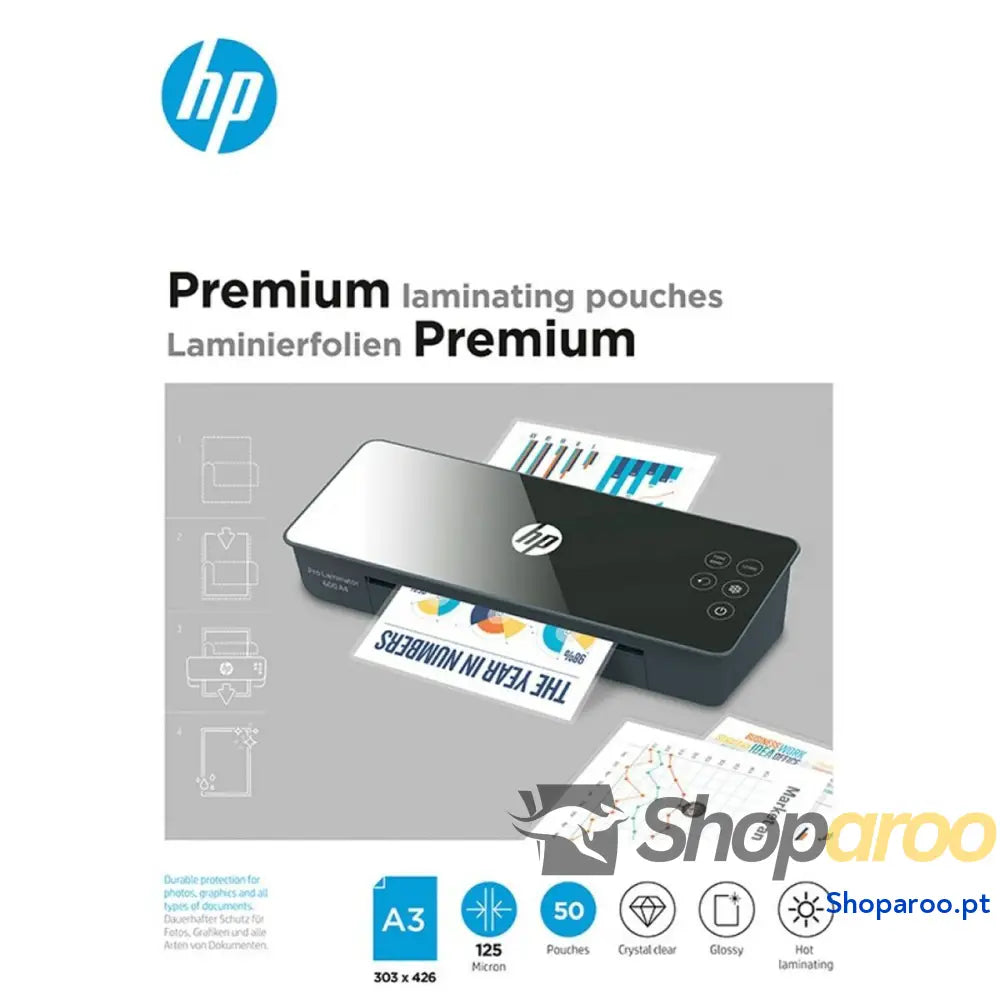 Capas de plastificar Hewlett Packard HPF9127A3125050 A3 50 Folhas