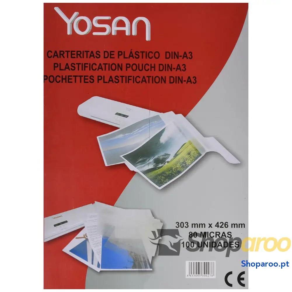 Capas de plastificar Yosan Transparente A3