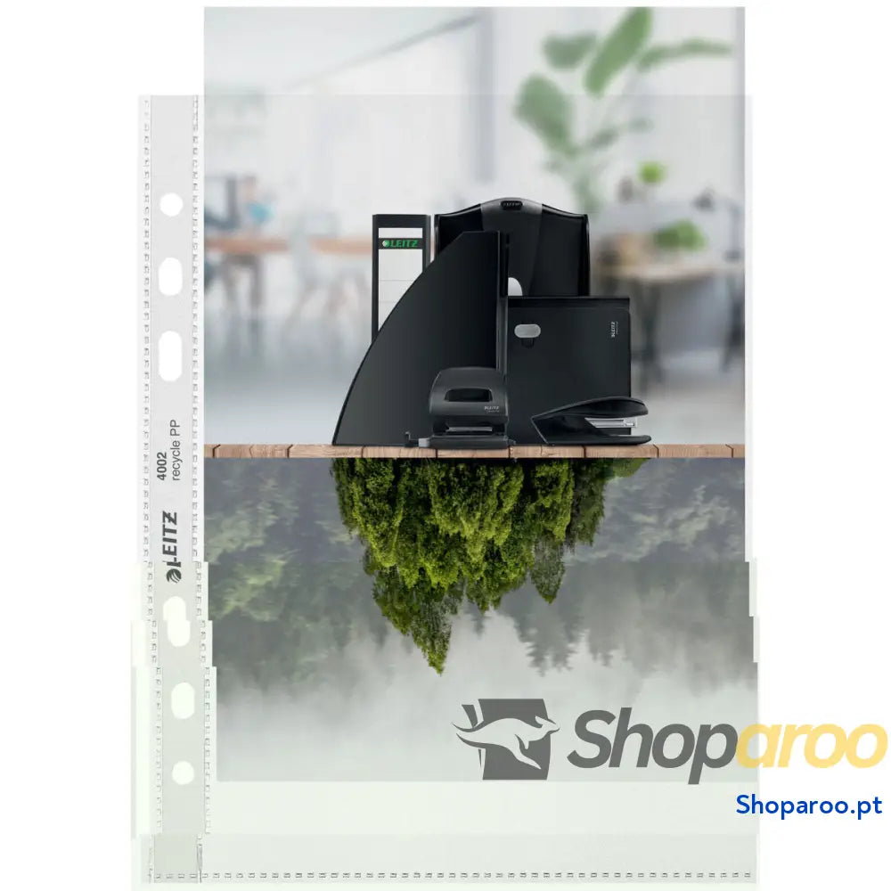 Capas Leitz Preto Transparente Polipropileno Plástico