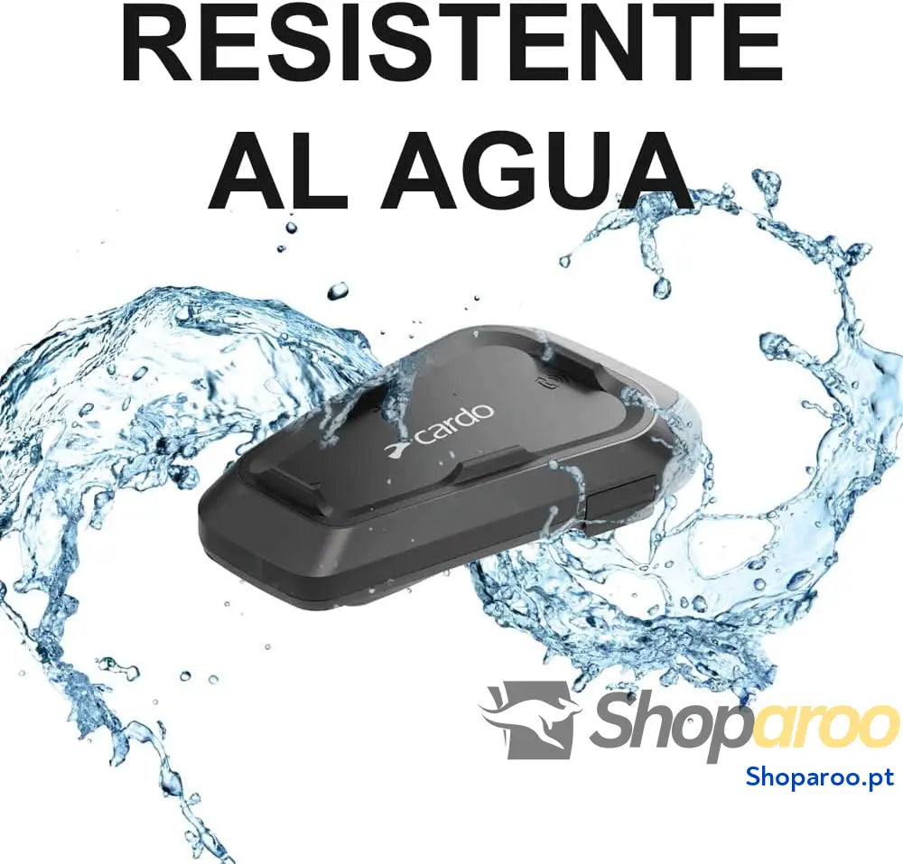 Cardo Spirit Motocicleta de 2 vias Bluetooth sistema intercomunicação preto individual