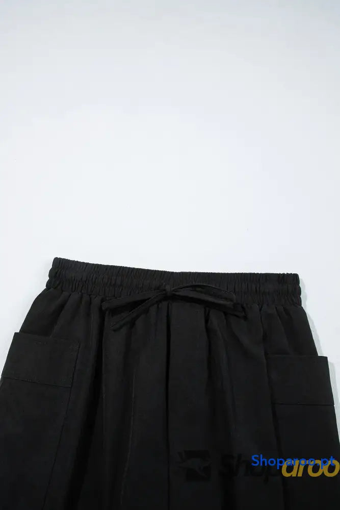 Cargo Pocket Elastic Waist Active Casual Skort