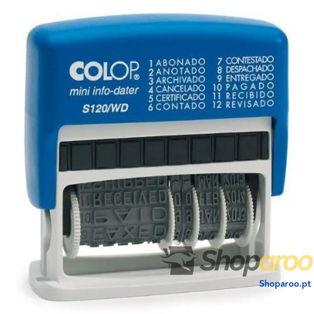 Carimbo Colop S120/WD 4 x 42 mm Data Azul