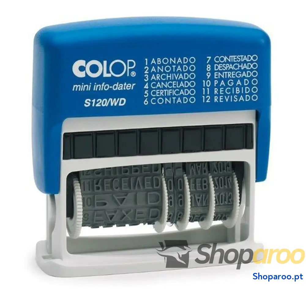 Carimbo Colop S120/WD Data 4 x 42 mm Azul