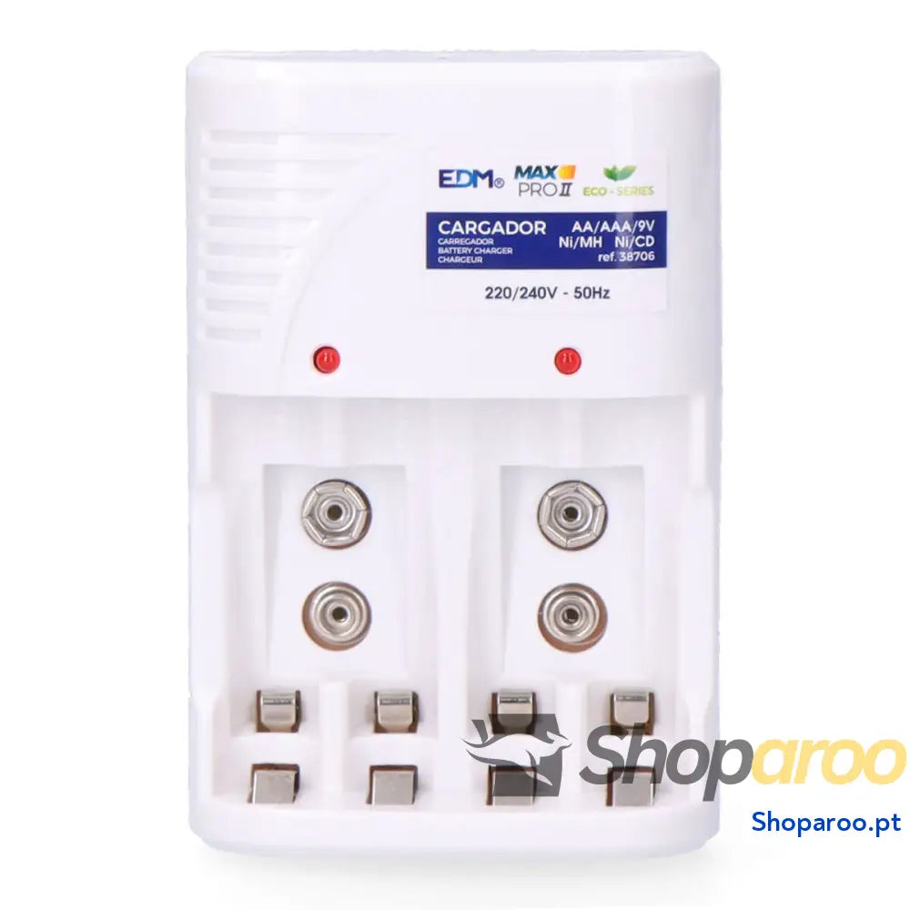 Carregador de pilhas EDM 38706 4 Pilhas