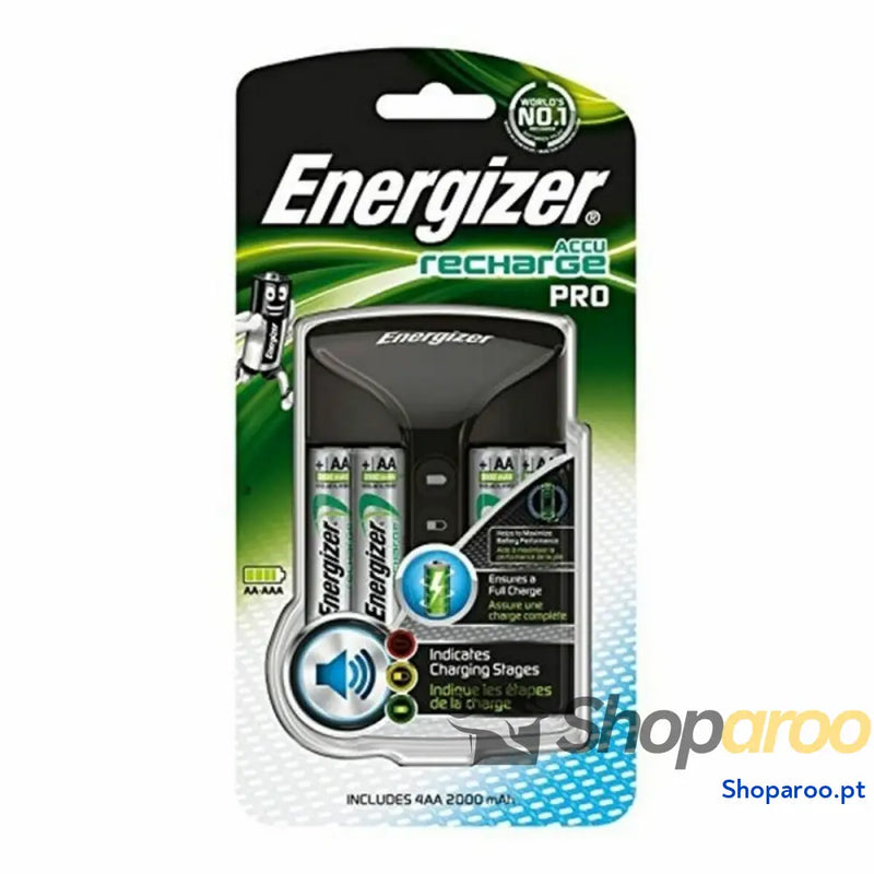 Carregador + Pilhas Recarregáveis Energizer Pro Charger