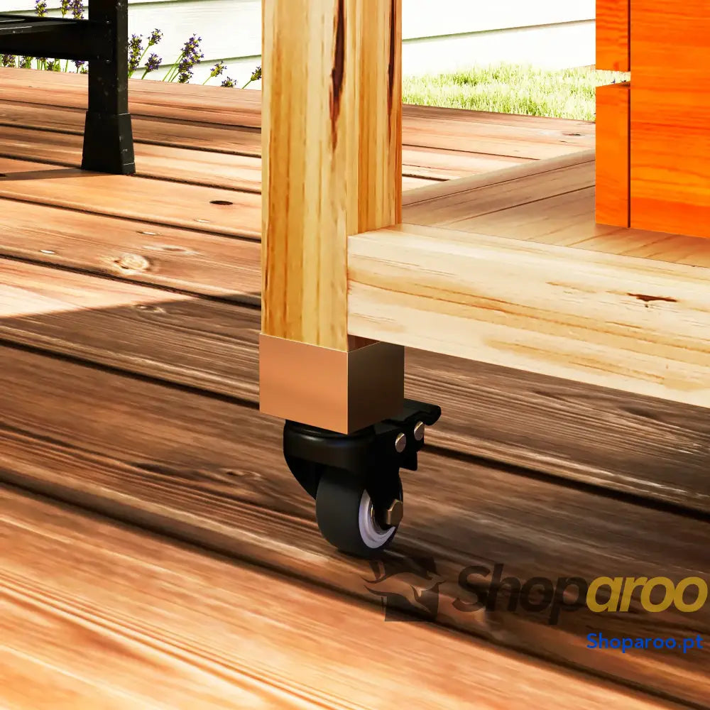 Carrinho de Barbecue Madeira Serviço com Prateleiras Armário Bancada Aço Inoxidável 134,5x50x91,5 cm