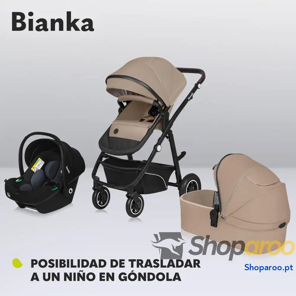 Carrinho de bebé 3 em 1 (22 kg) porta bebés (9 cadeira carro (13 dobrável sistema viagem encosto ajustável rodas 360o